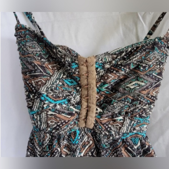 Billibong Aztec Print Ruched Bodice SunDress - Picture 4 of 10